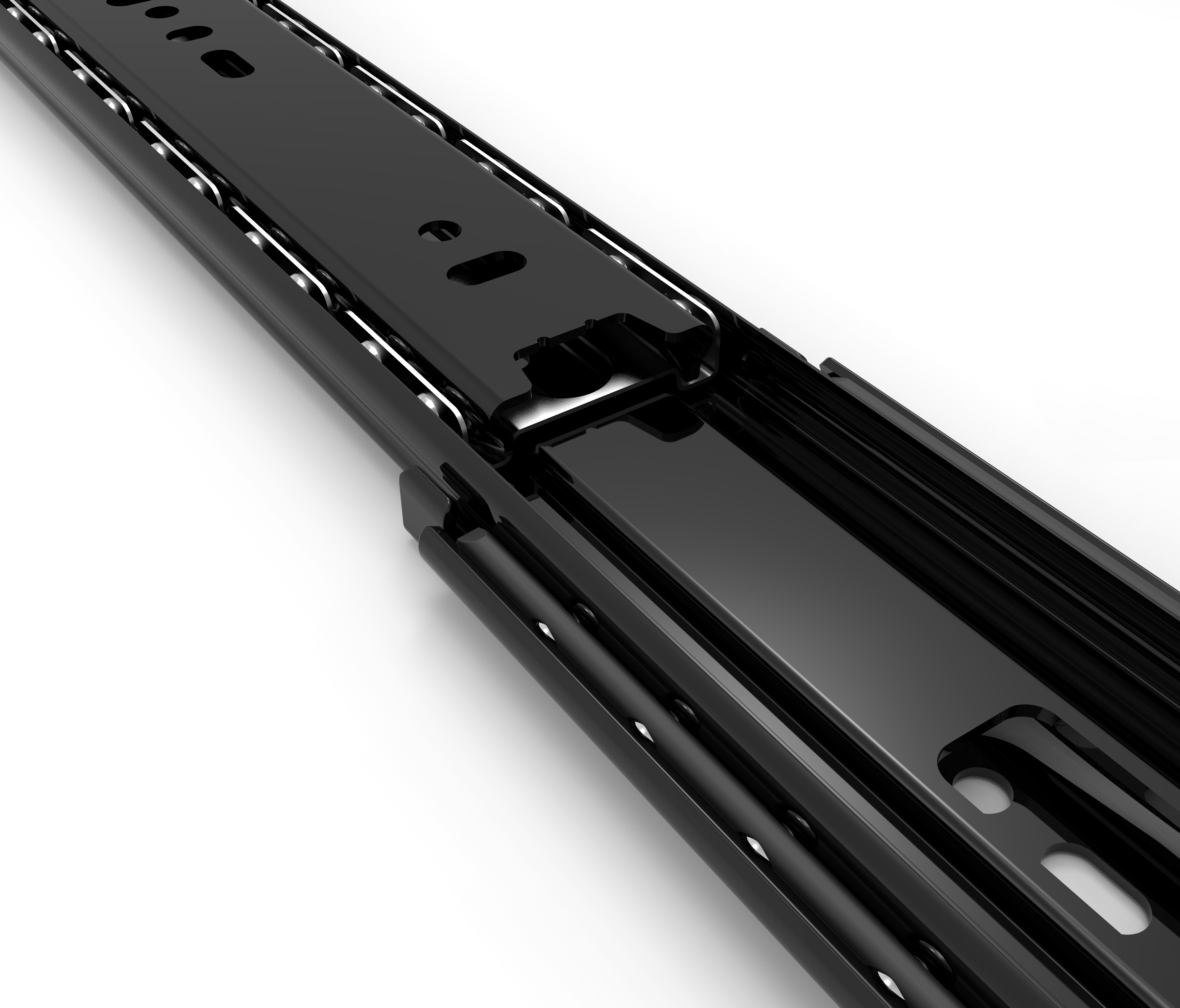 抽屉导轨结构3D图纸 Solidworks设计 附STEP